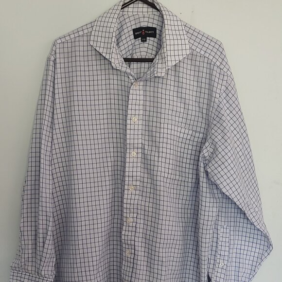 Men's Robert Talbott Blue and White Button Down Shirt Size 17-35 - Picture 1 of 2
